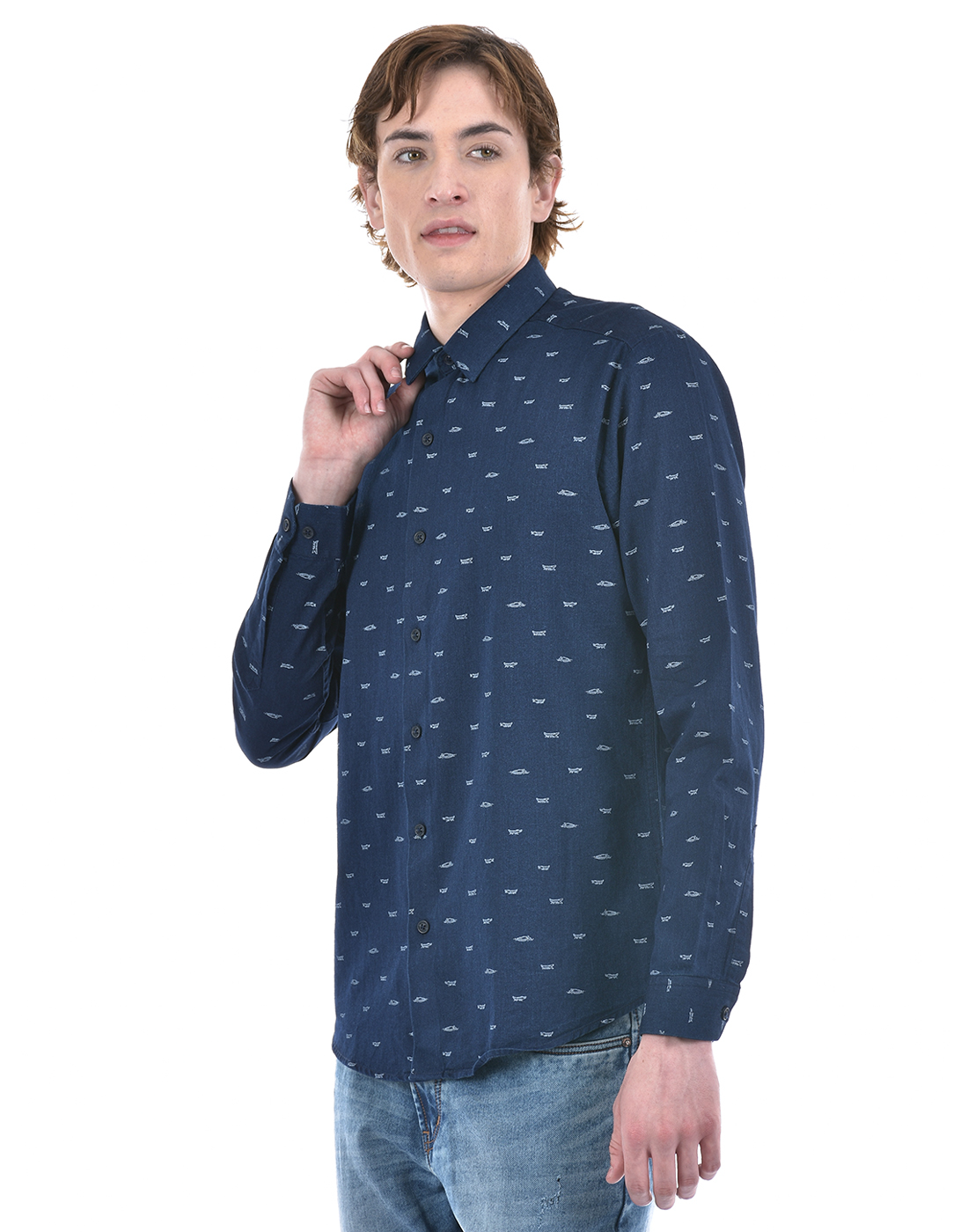 Numero Uno Men Graphic Print Navy Shirt